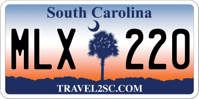 SC license plate MLX220