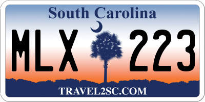 SC license plate MLX223
