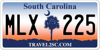 SC license plate MLX225