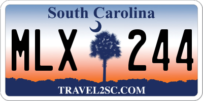 SC license plate MLX244