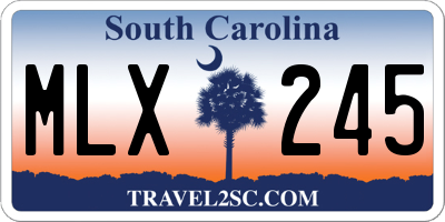 SC license plate MLX245