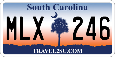 SC license plate MLX246