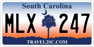 SC license plate MLX247