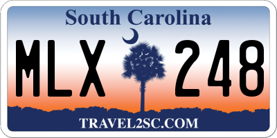 SC license plate MLX248
