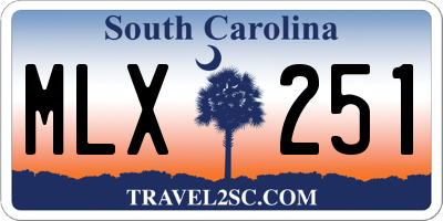 SC license plate MLX251