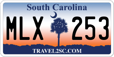 SC license plate MLX253
