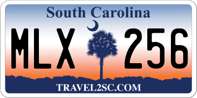 SC license plate MLX256