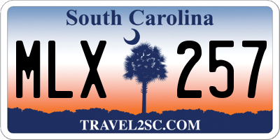 SC license plate MLX257