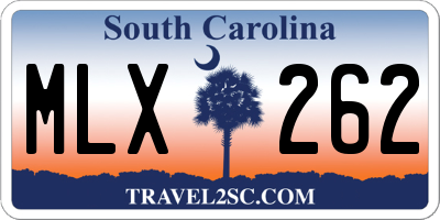 SC license plate MLX262
