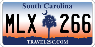 SC license plate MLX266