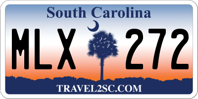 SC license plate MLX272