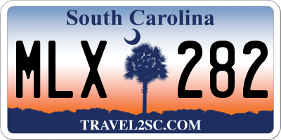 SC license plate MLX282