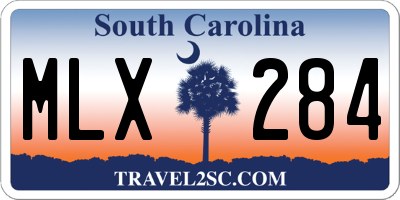 SC license plate MLX284