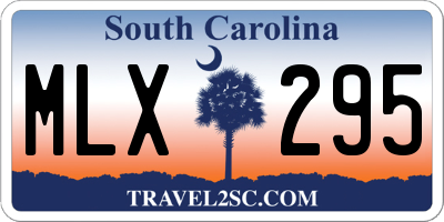 SC license plate MLX295