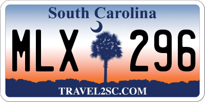 SC license plate MLX296