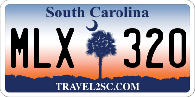 SC license plate MLX320
