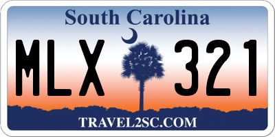 SC license plate MLX321
