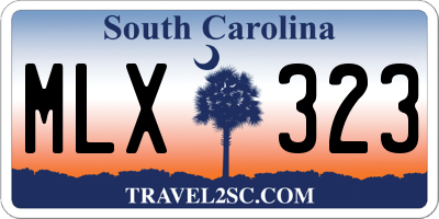 SC license plate MLX323