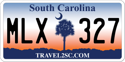 SC license plate MLX327