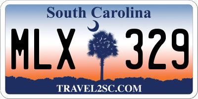 SC license plate MLX329