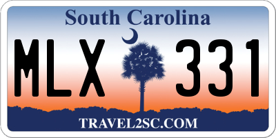 SC license plate MLX331