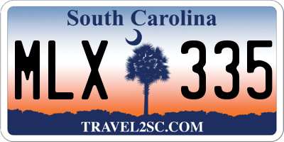 SC license plate MLX335