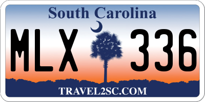 SC license plate MLX336