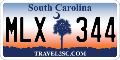 SC license plate MLX344
