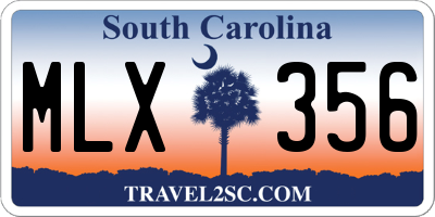SC license plate MLX356