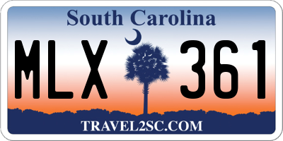 SC license plate MLX361