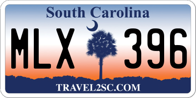 SC license plate MLX396