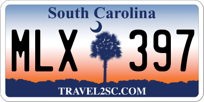 SC license plate MLX397