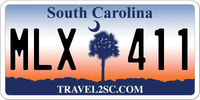 SC license plate MLX411