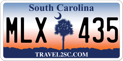 SC license plate MLX435