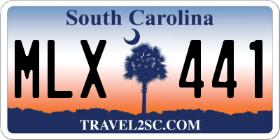 SC license plate MLX441