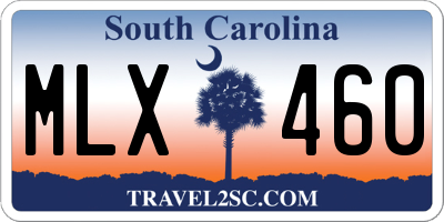 SC license plate MLX460