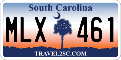 SC license plate MLX461