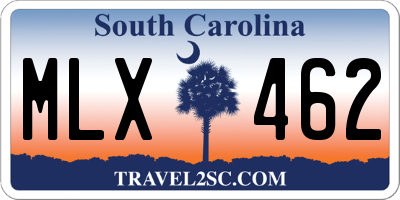 SC license plate MLX462