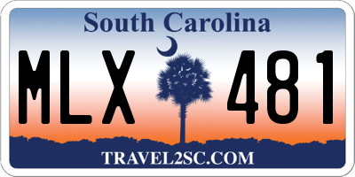 SC license plate MLX481
