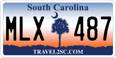 SC license plate MLX487