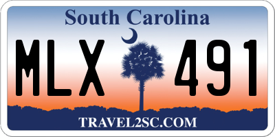 SC license plate MLX491