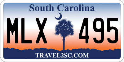SC license plate MLX495