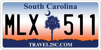 SC license plate MLX511