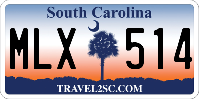 SC license plate MLX514