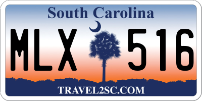 SC license plate MLX516