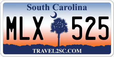 SC license plate MLX525