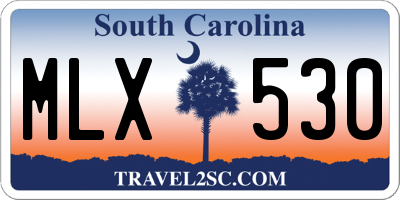 SC license plate MLX530