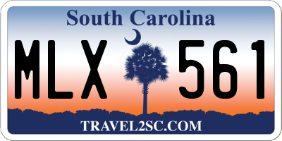SC license plate MLX561