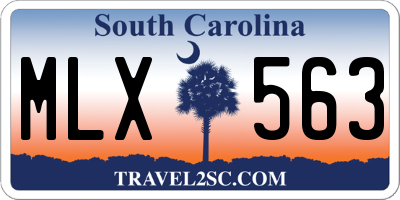 SC license plate MLX563