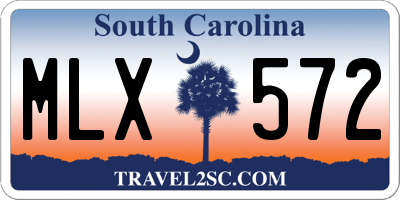 SC license plate MLX572